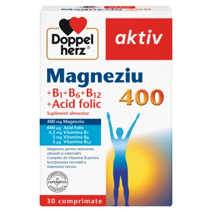 Illustration of the product packaging Doppelherz aktiv Magneziu 400 front view